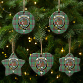 MacKinnon Hunting Ancient Tartan Crest Christmas Ceramic Ornament